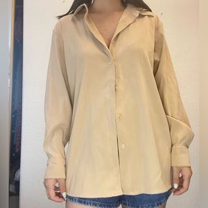 Vintage Thrifted Suede Feel Collar Shirt